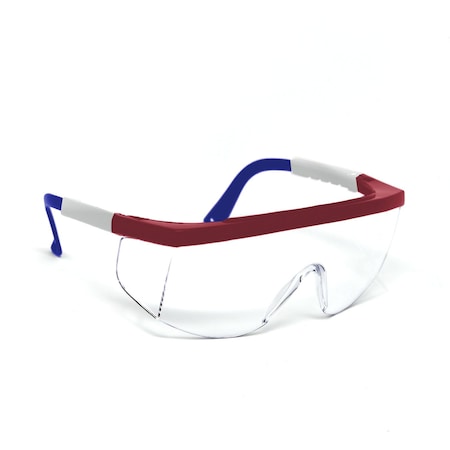 Clear Safety Glasses, Adjustable Temples